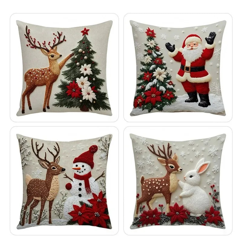 Christmas Throw Pillowcase Set - 4PCS