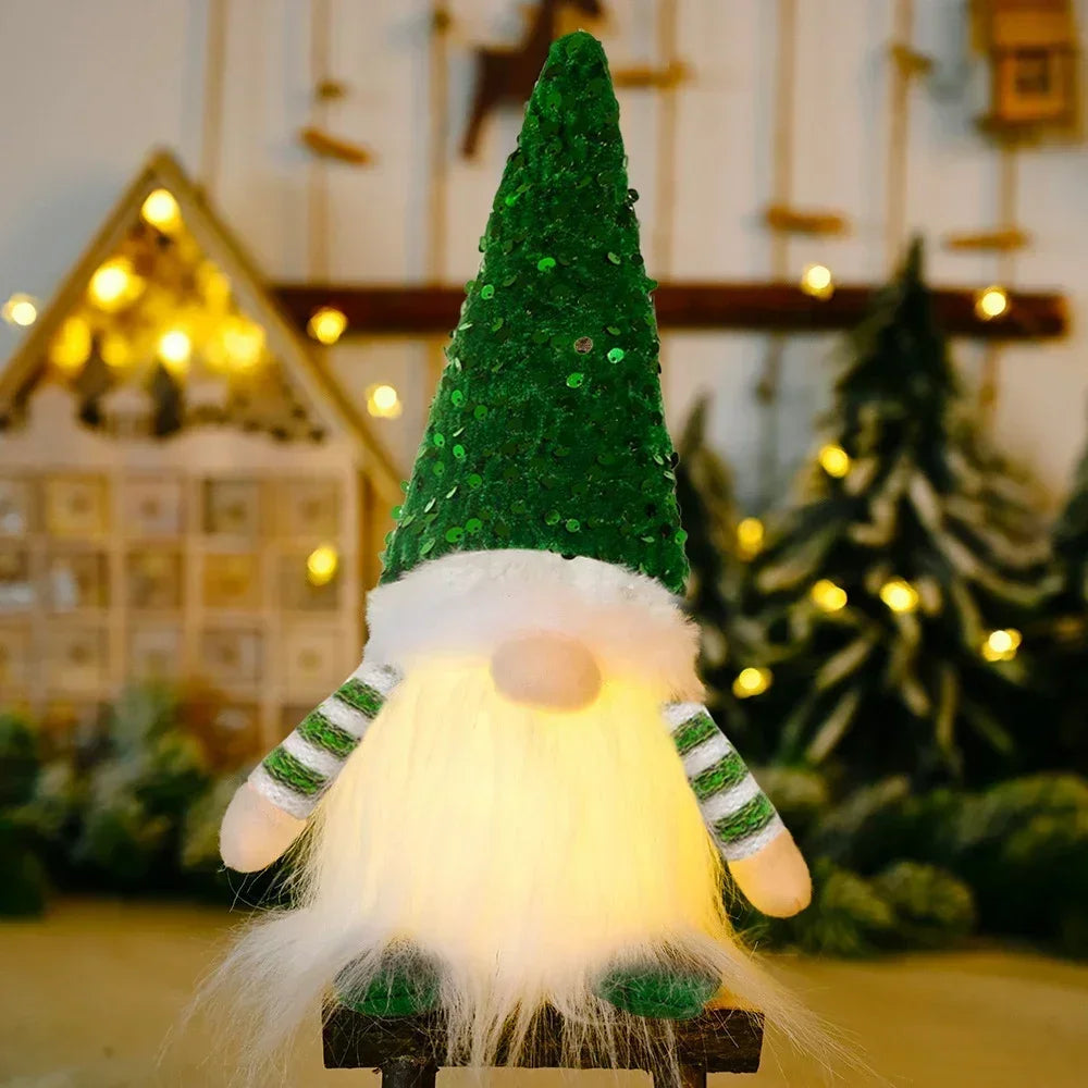 Glowing Knitted Gnome Doll with LED Night Light