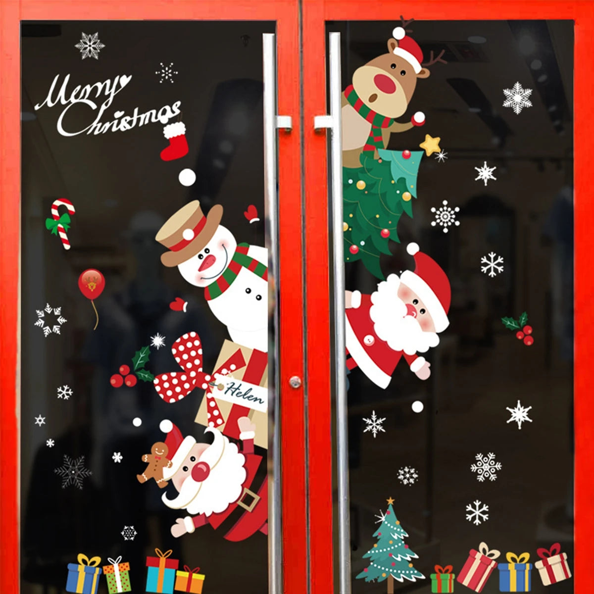 Christmas Window Stickers for Home Decoration