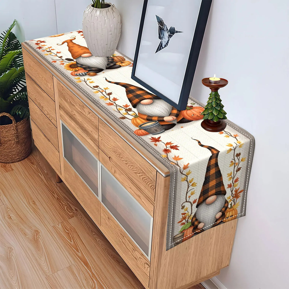 Autumn-Themed Table Runner, 1 Piece