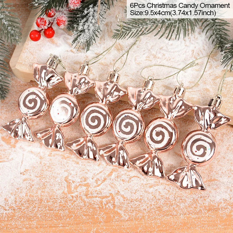 Clear Snow Christmas Ball Ornaments - 6 Pack, 6 cm