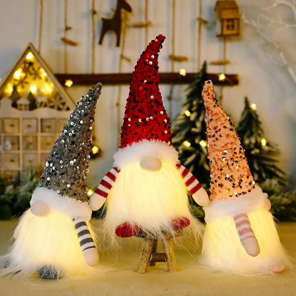 Glowing Gnome Christmas Faceless Doll 30cm