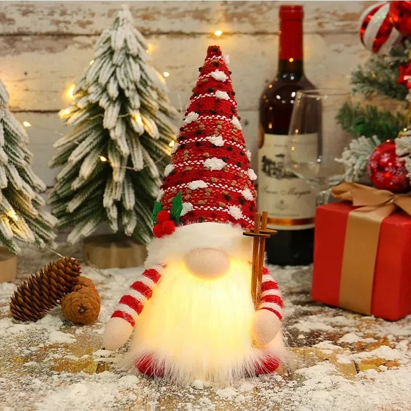 Glowing Knitted Gnome Doll with LED Night Light