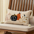 Pumpkin Tufted Velvet Throw Pillow Cover - Autumn Design