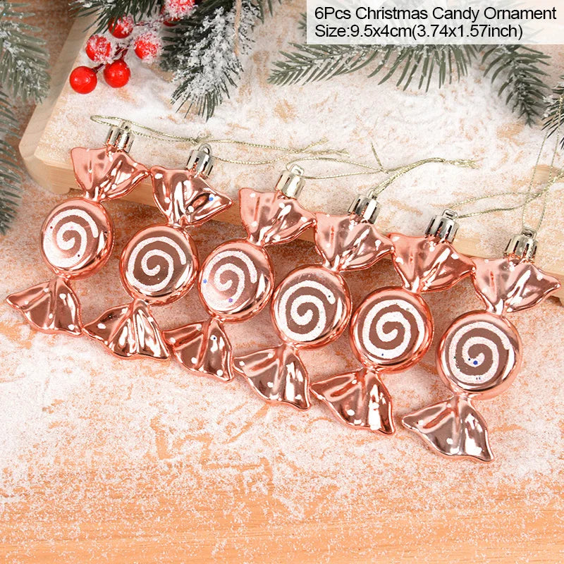 Clear Snow Christmas Ball Ornaments - 6 Pack, 6 cm