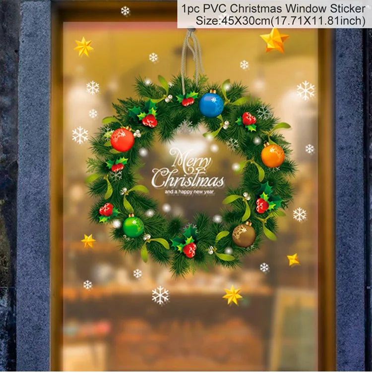 Christmas Window Stickers for Home Decoration