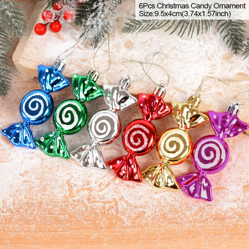 Clear Snow Christmas Ball Ornaments - 6 Pack, 6 cm