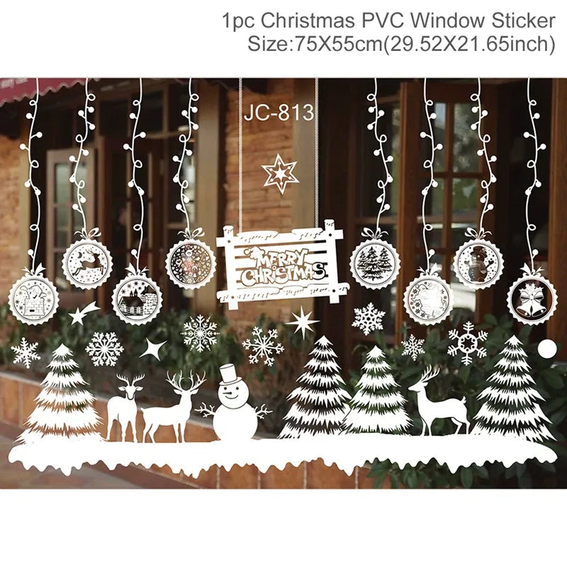 Christmas Window Stickers for Home Decoration
