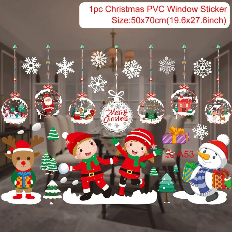 Christmas Window Stickers for Home Decoration