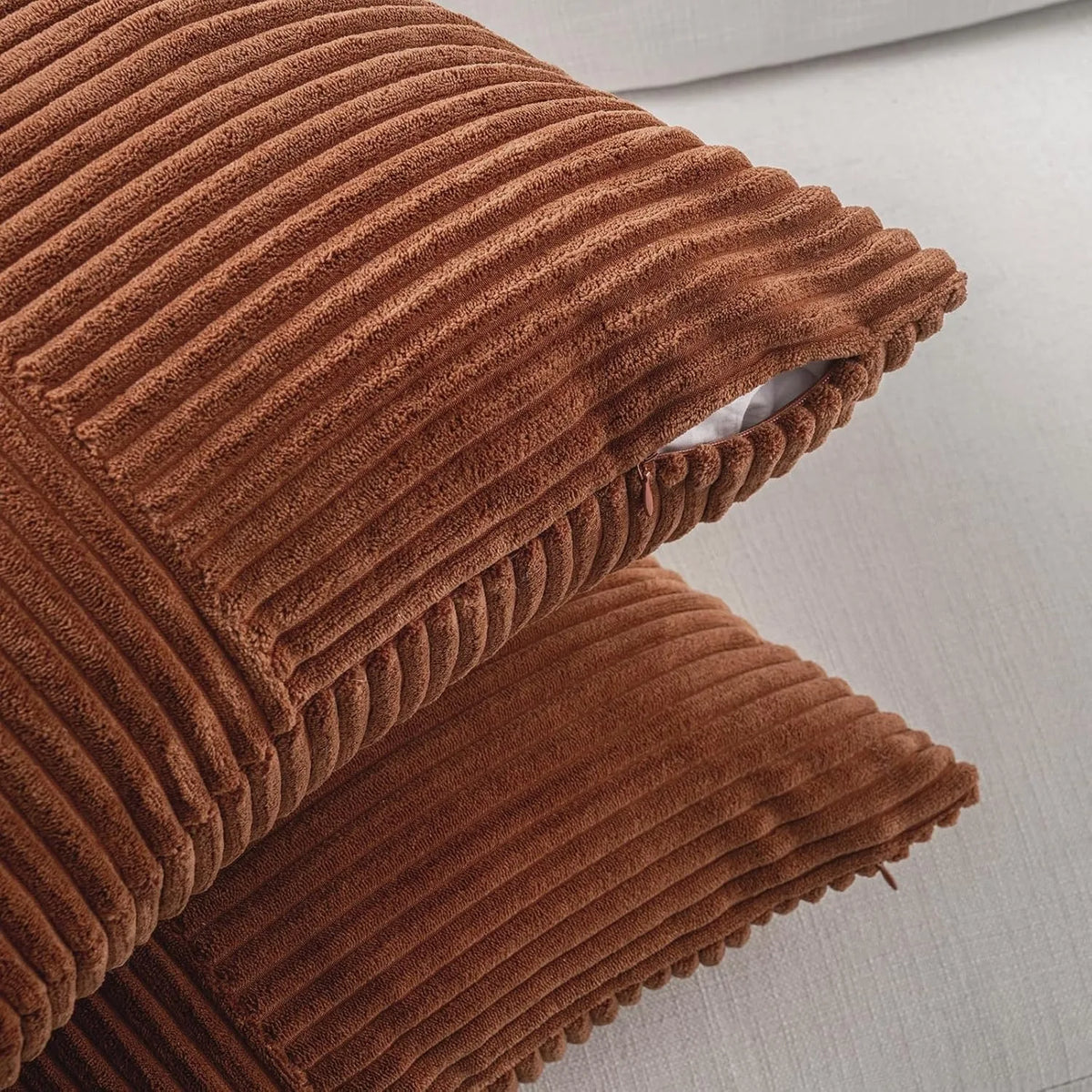 Rust Boho Decorative Throw Pillow Covers 18x18 Inch