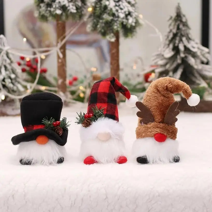 Christmas LED Doll Pendant - Santa Gnome Plush Doll