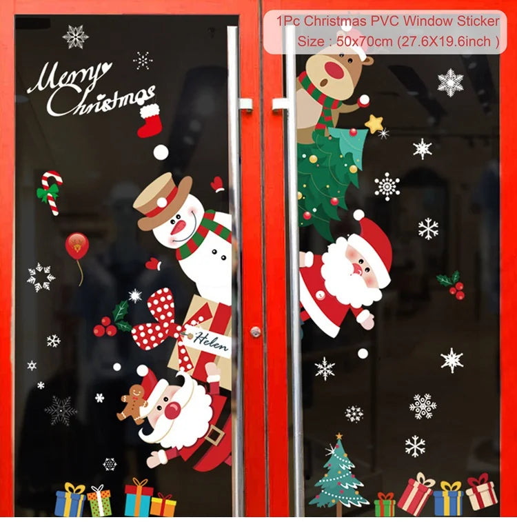 Christmas Window Stickers for Home Decoration