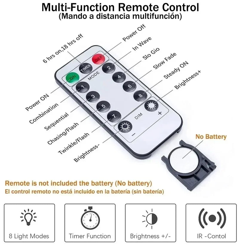 Remote Control USB Fairy Lights 3M LED Curtain Lights