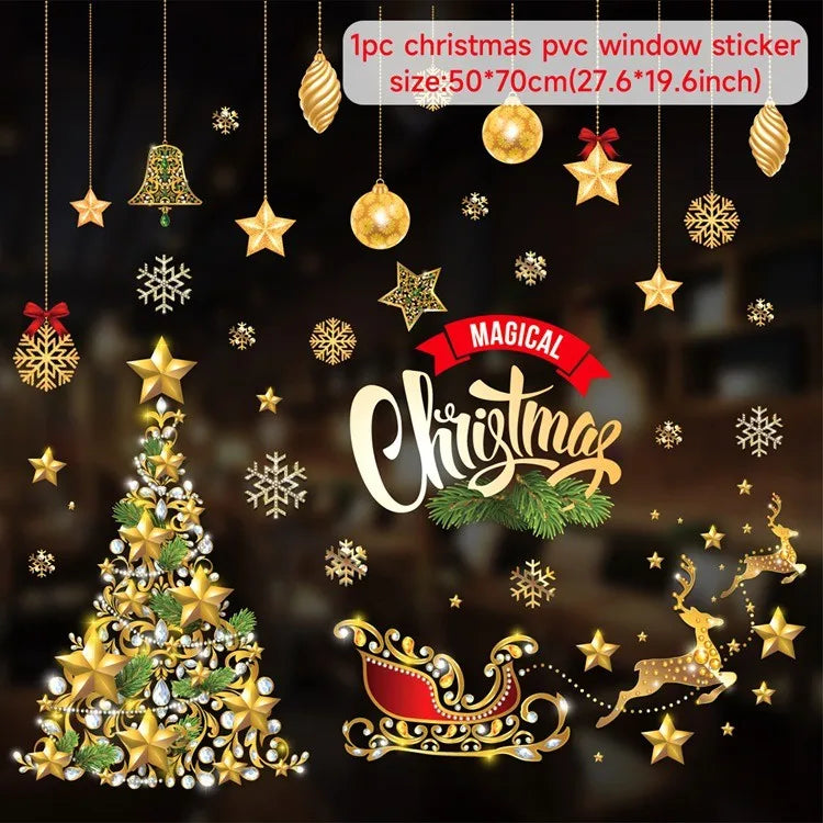 Christmas Window Stickers for Home Decoration