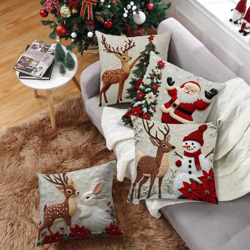 Christmas Throw Pillowcase Set - 4PCS