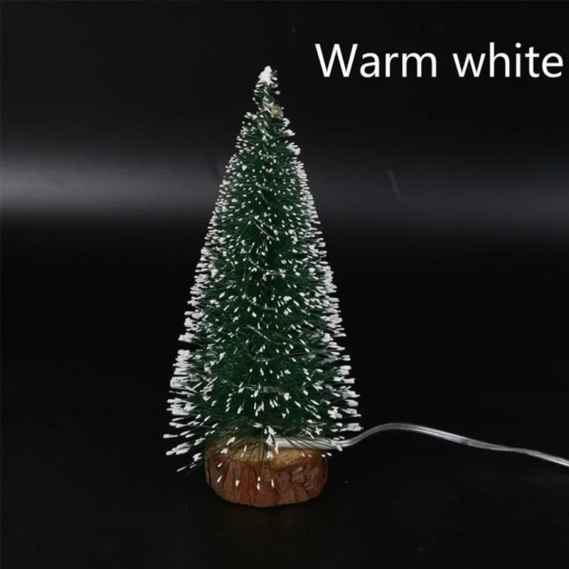 Mini Frosted LED Christmas Tree - 25 or 30 cm Tabletop Decor