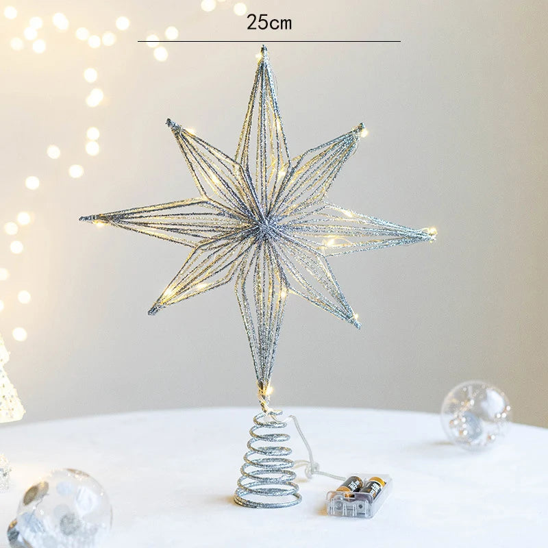 Christmas Tree Star Topper with LED Lights
