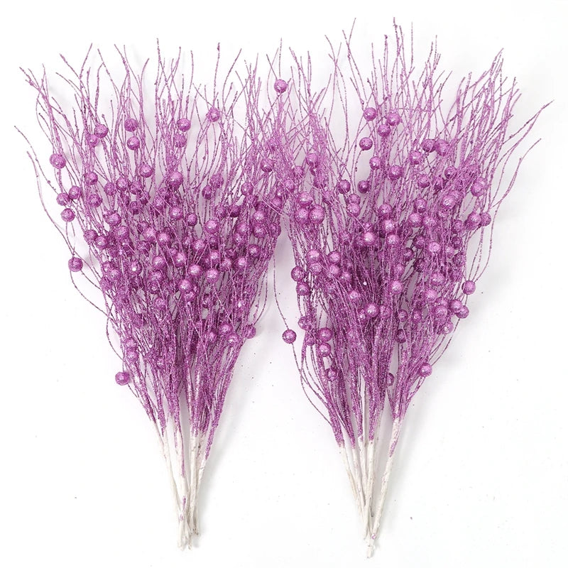 Glitter Berry Bouquet Picks - 5 Pack