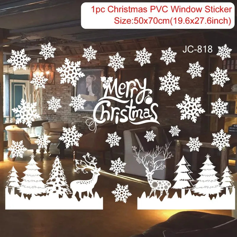 Christmas Window Stickers for Home Decoration