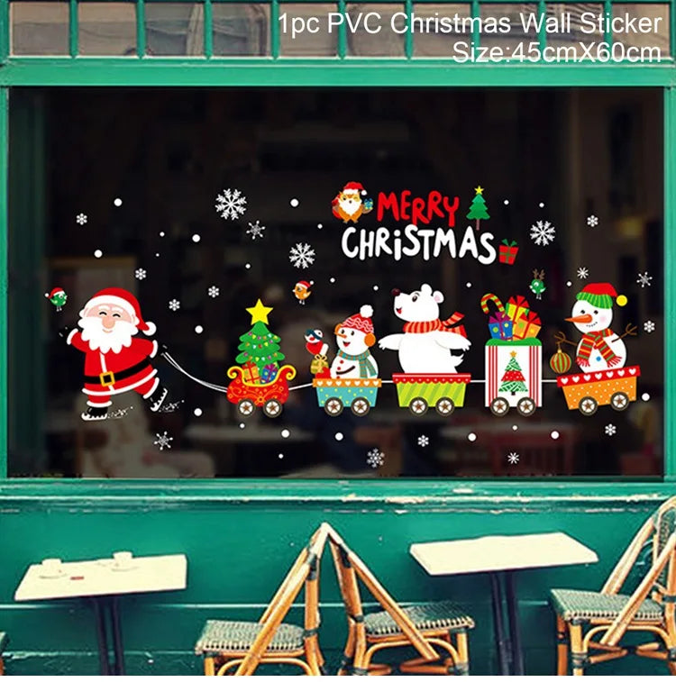 Christmas Window Stickers for Home Decoration