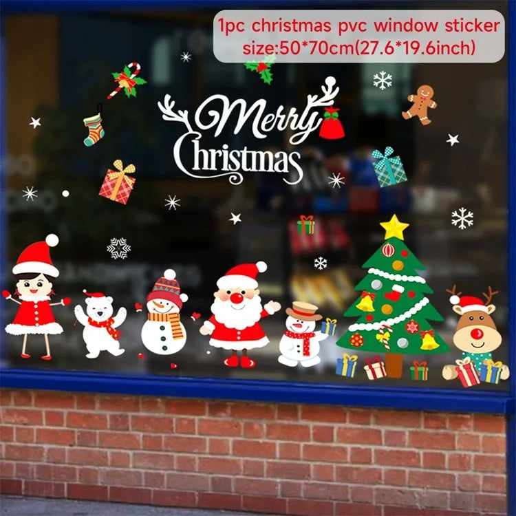 Christmas Window Stickers for Home Decoration