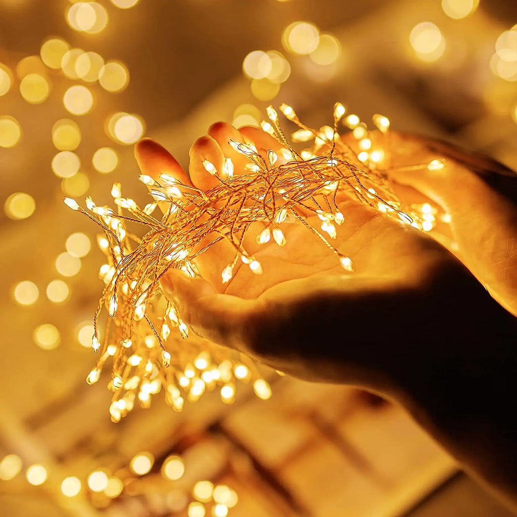 USB Power LED Firecracker String Lights with Remote Control