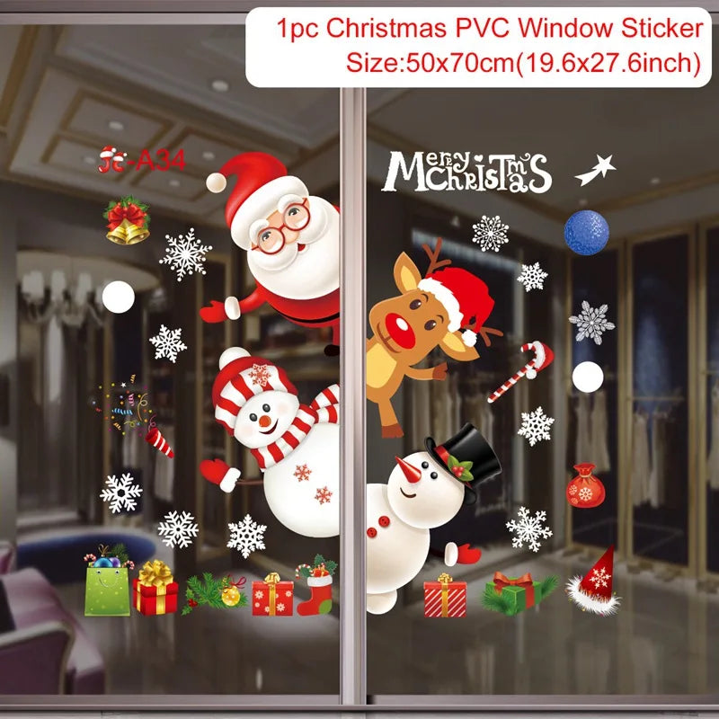 Christmas Window Stickers for Home Decoration
