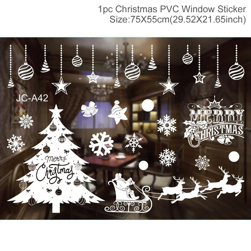 Christmas Window Stickers for Home Decoration