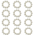 Set of 12 Handmade Imitation Pearl Napkin Rings