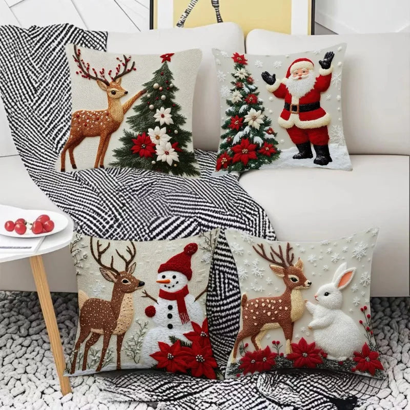 Christmas Throw Pillowcase Set - 4PCS