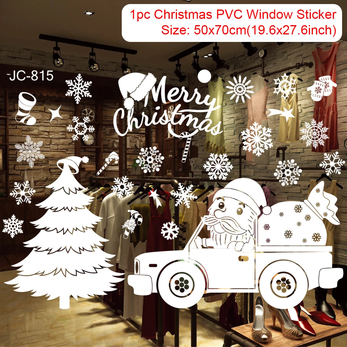 Christmas Window Stickers for Home Decoration