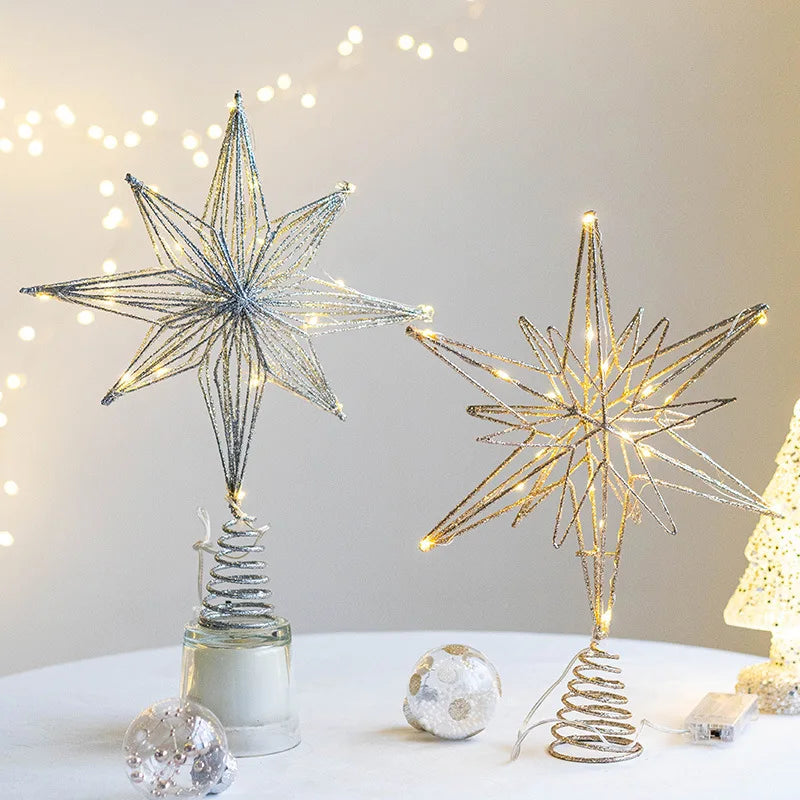Christmas Tree Star Topper with LED Lights