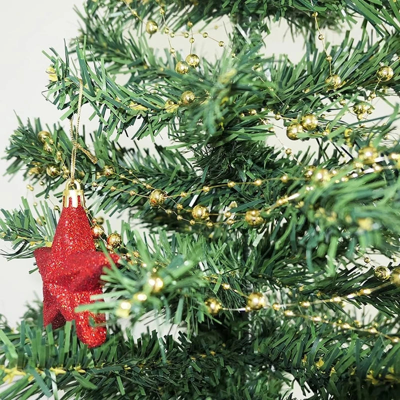 Pearl Bead Chain Garland for Christmas Tree - 10 m Roll