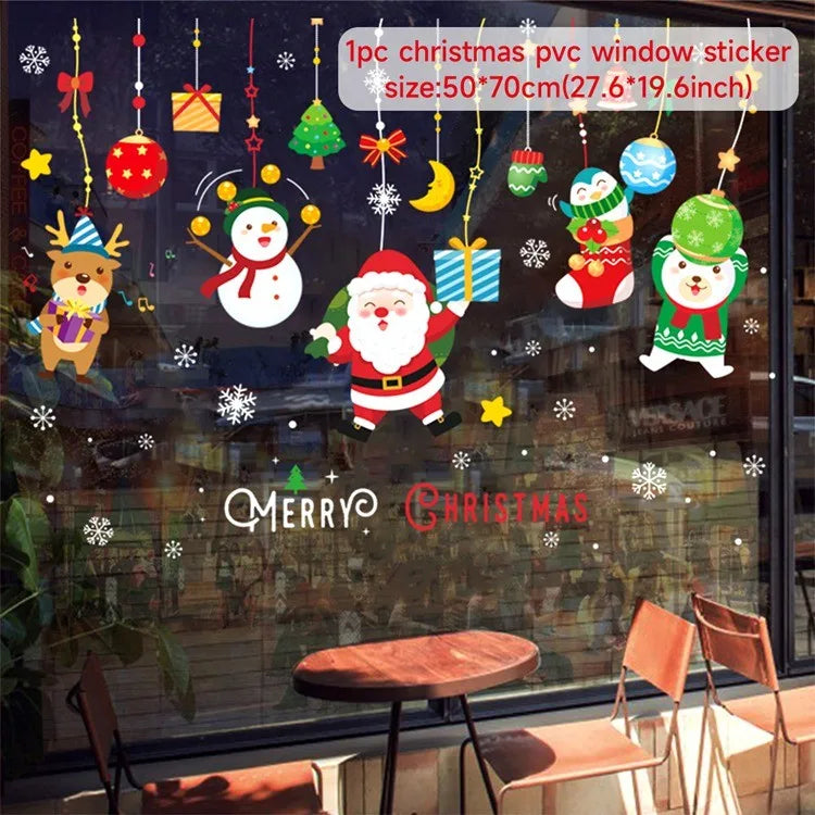 Christmas Window Stickers for Home Decoration