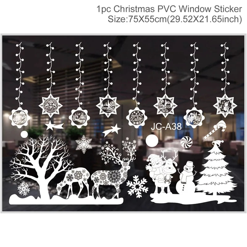 Christmas Window Stickers for Home Decoration
