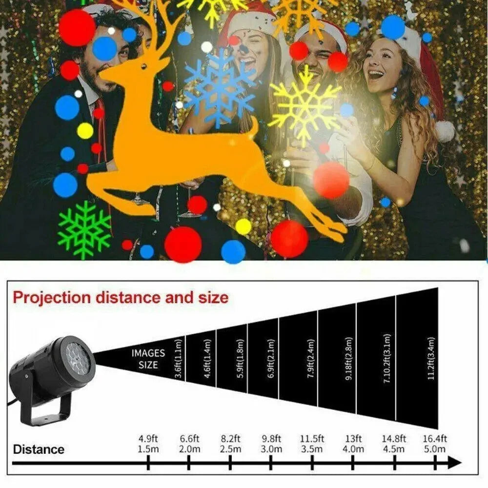Christmas Light Projector – 16 Festive Patterns